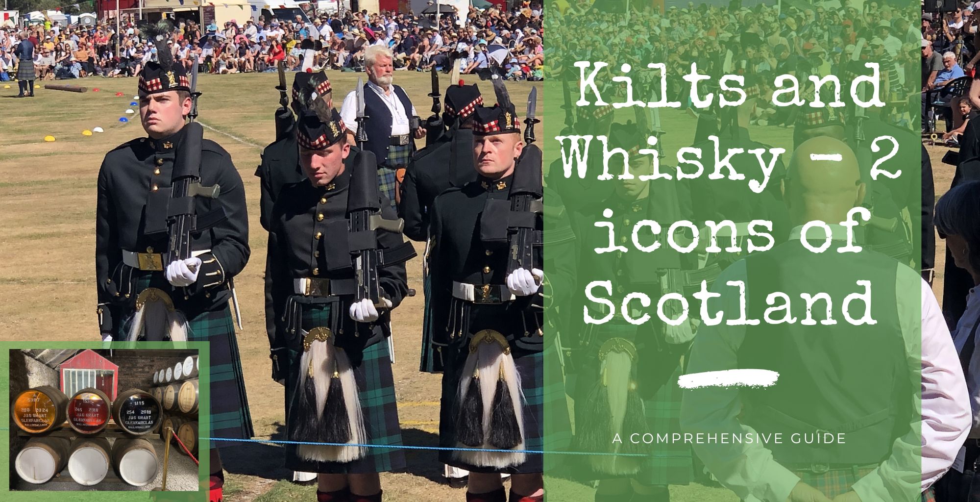 kilts and whisky - 2 icons of Scotland
